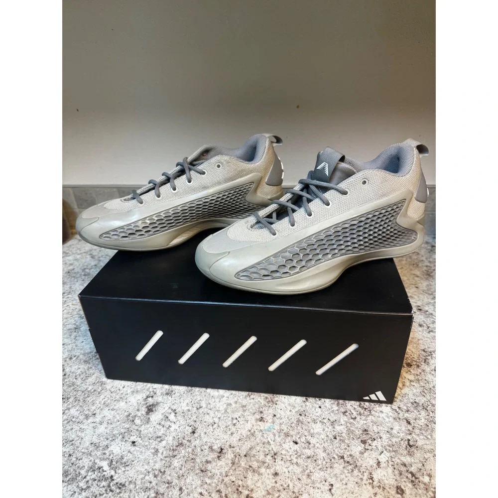 Adidas Anthony Edwards 1 Low Ascent Grey Basketball Shoes JS1775 Mens 7.5